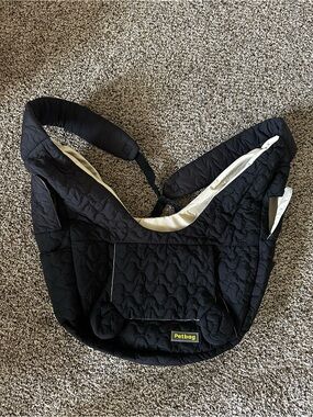 Petbag Carrier Sling - Quilted Black